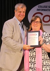 CoSIDA Past President Judy Willson (Mountain West Conference) received a 25-Year Award.